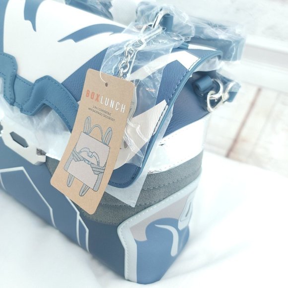 Star Wars Ahsoka Blue White Cosplay Detachable Strap Convertible Backpack Bag - Picture 4 of 15